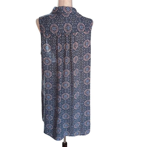 Philosophy Women's Plus size 1X Print Tunic Top Semi Sheer EUC - Picture 4 of 6